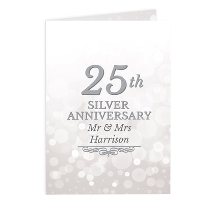 Personalised 25th Silver Anniversary Card - image 2