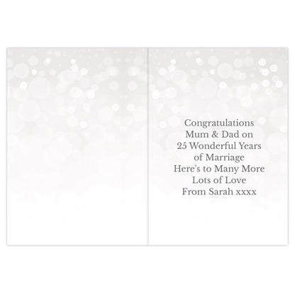 Personalised 25th Silver Anniversary Card - image 3