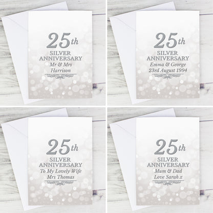 Personalised 25th Silver Anniversary Card - image 4