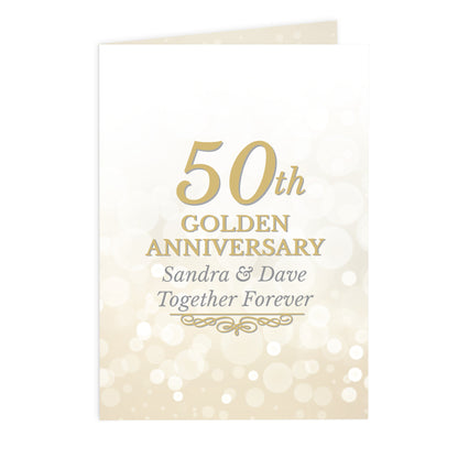 Personalised 50th Golden Anniversary Card - image 2