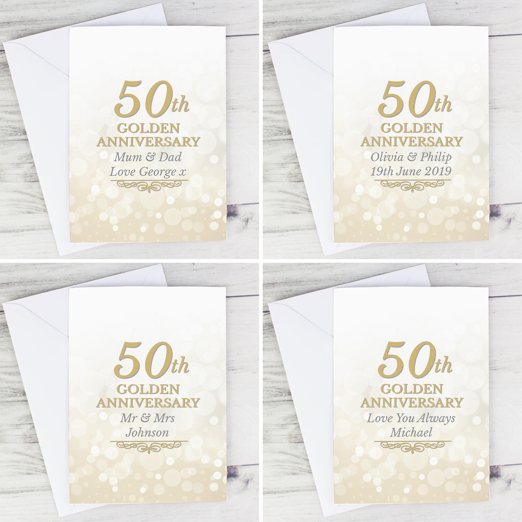Personalised 50th Golden Anniversary Card - image 4
