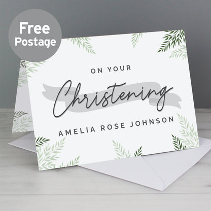 Personalised Christening Card from Heartfelt Gifts