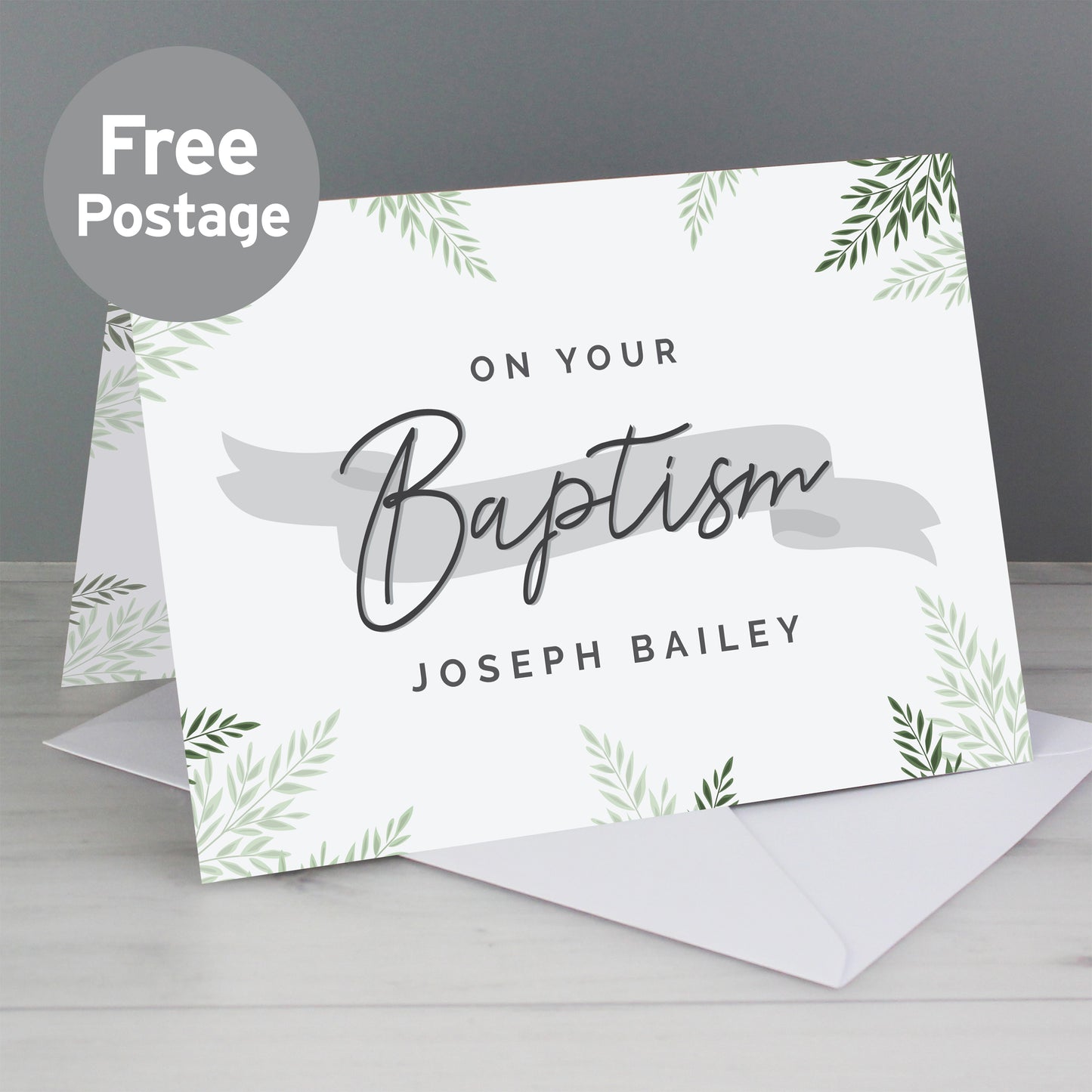 Personalised Baptism Card from Heartfelt Gifts