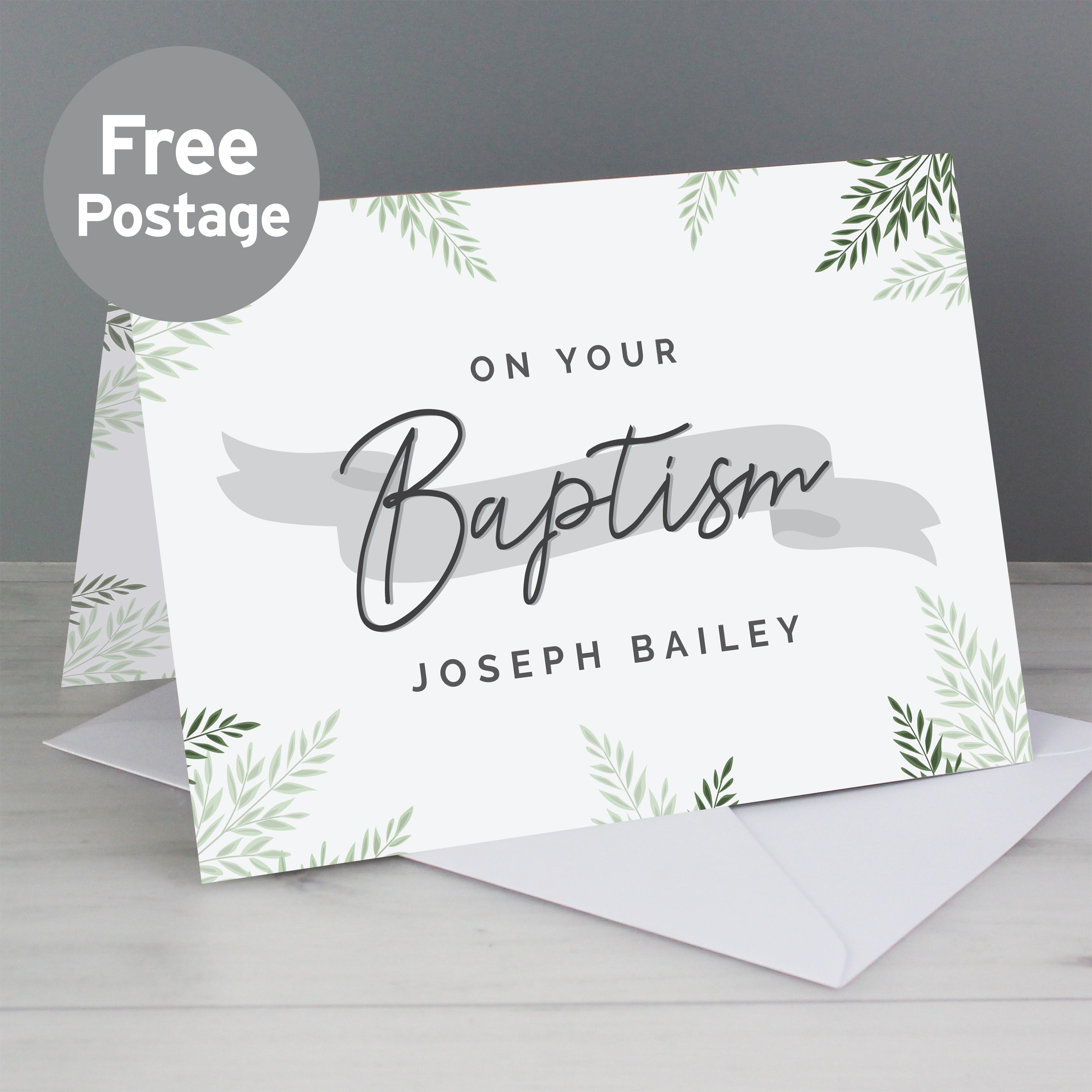 Personalised Baptism Card from Heartfelt Gifts