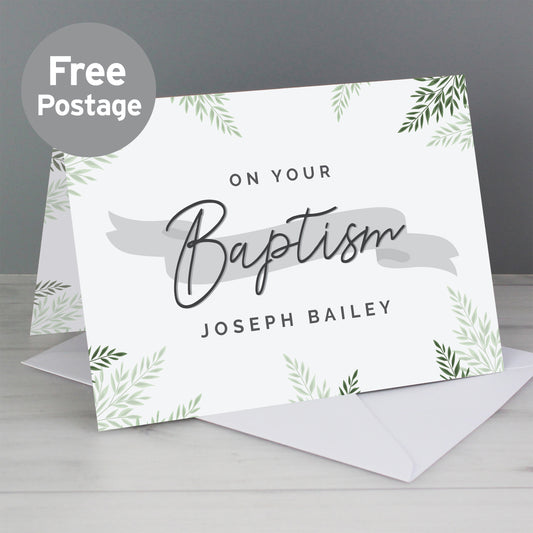 Personalised Baptism Card from Heartfelt Gifts
