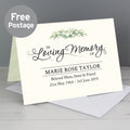 Personalised In Loving Memory Card from Heartfelt Gifts