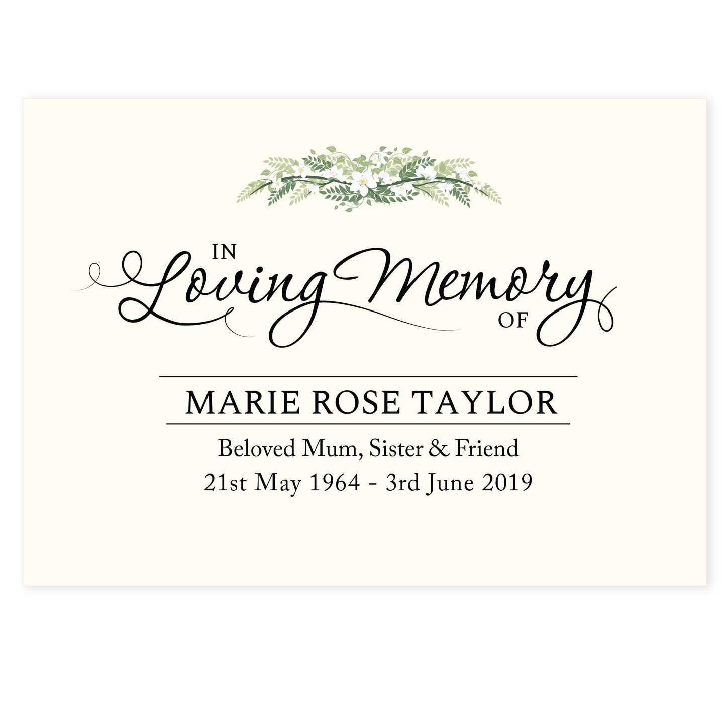 Personalised In Loving Memory Card - image 2