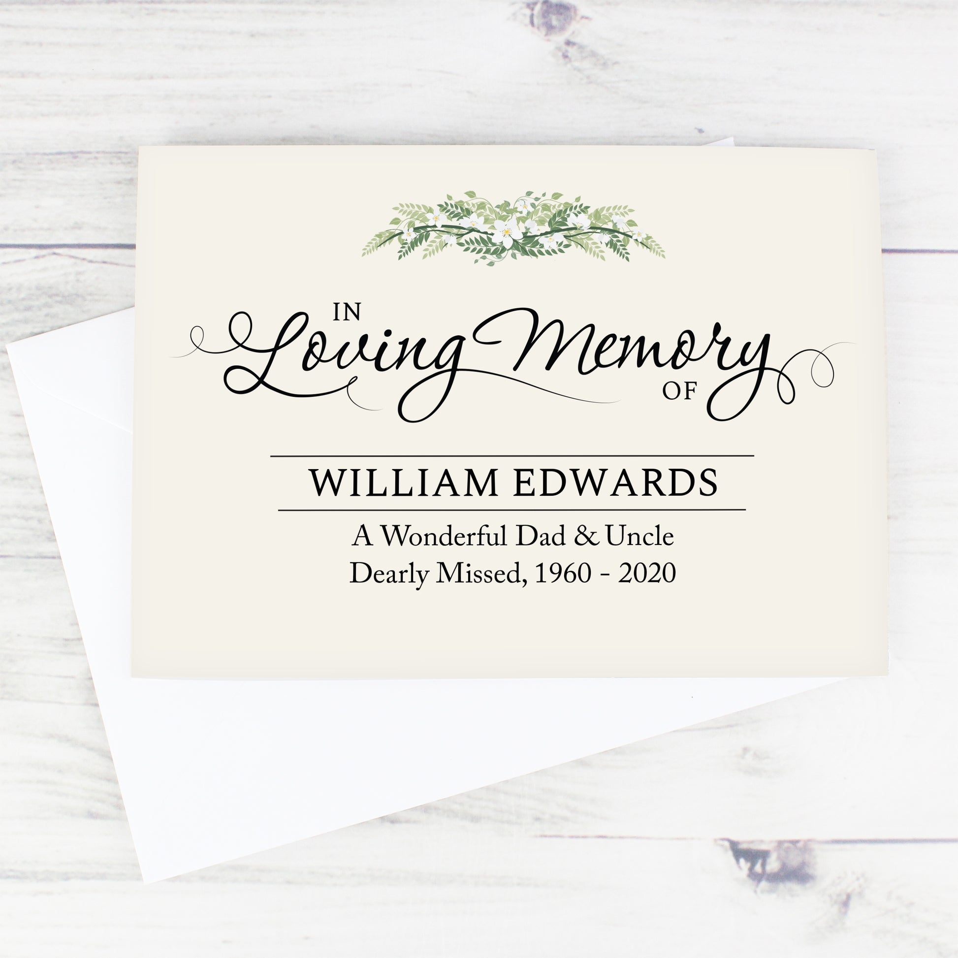 Personalised In Loving Memory Card - image 4