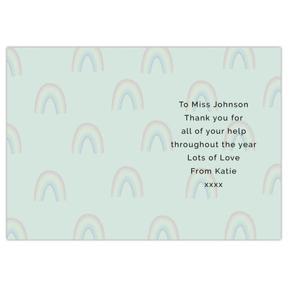 Personalised Rainbow Thank You Card - image 3