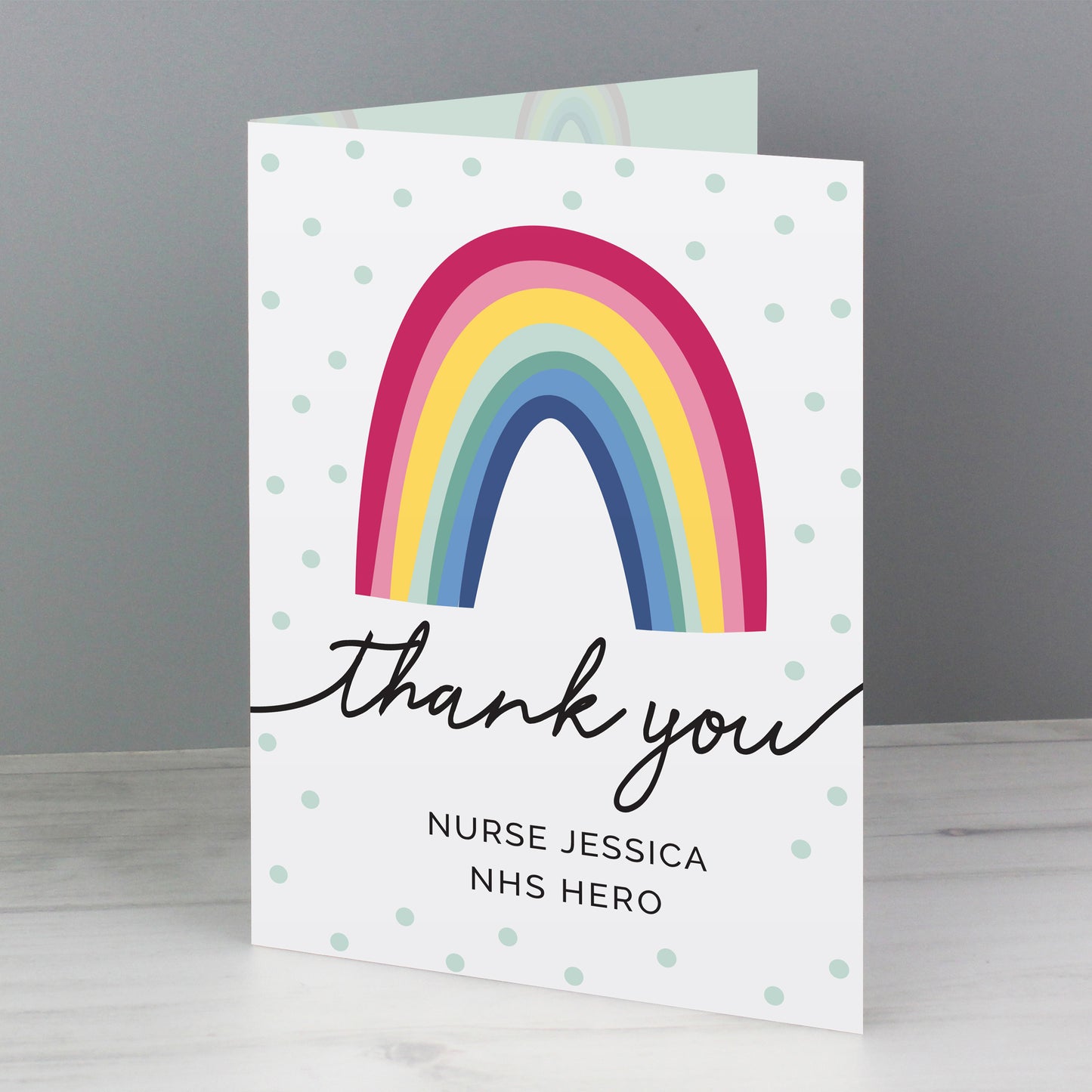 Personalised Rainbow Thank You Card - image 4