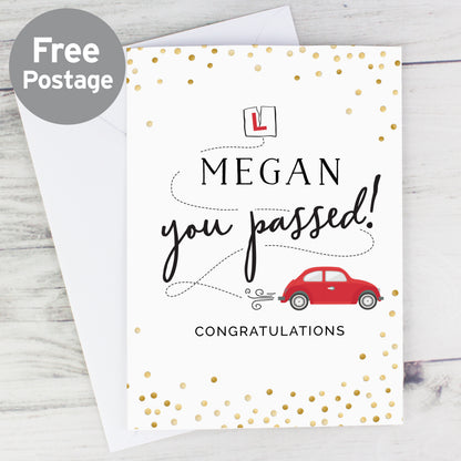 Personalised Passed Driving Test Card from Heartfelt Gifts