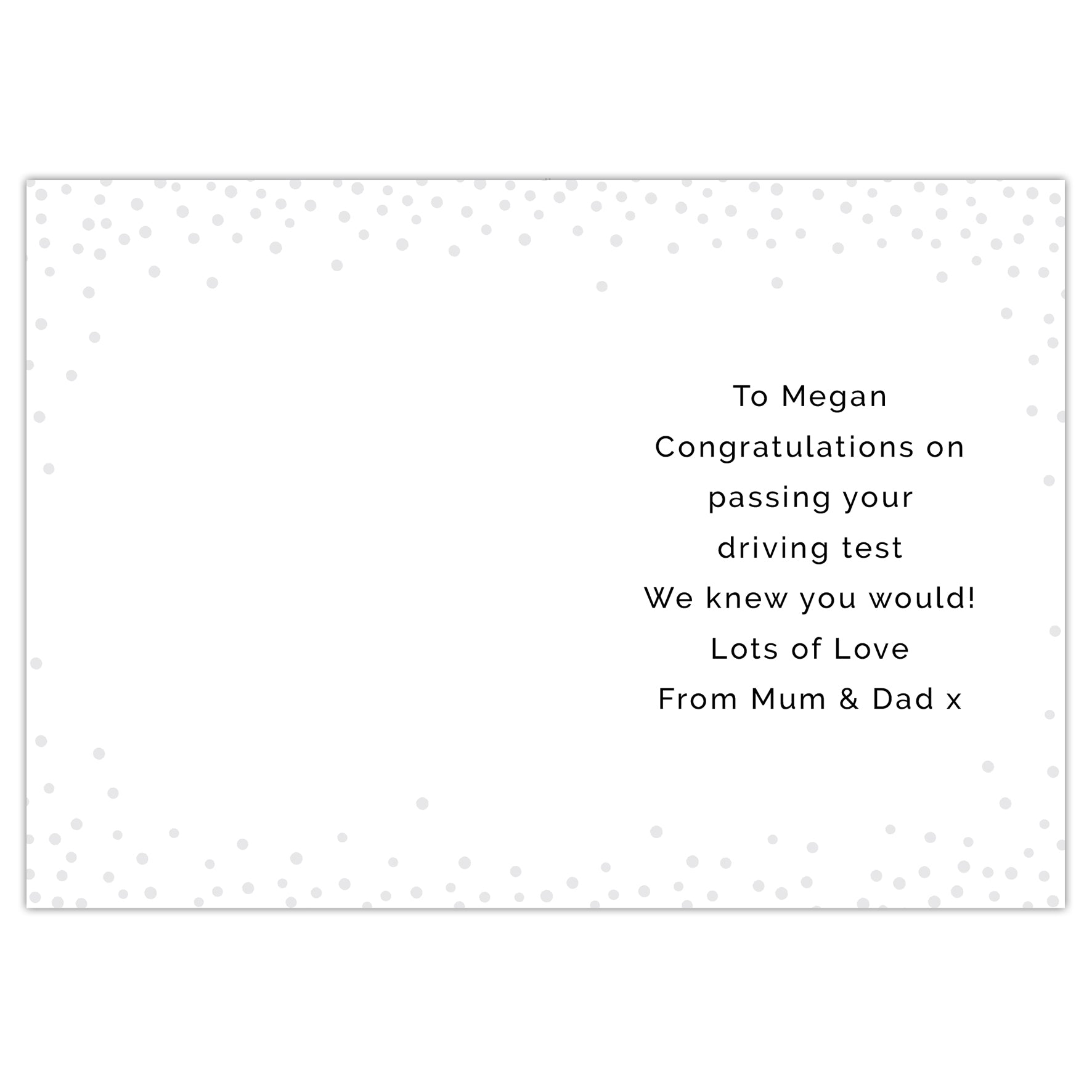 Personalised Passed Driving Test Card - image 3