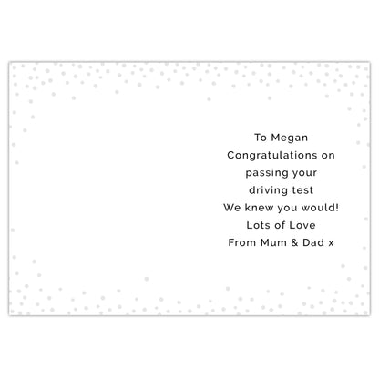 Personalised Passed Driving Test Card - image 3