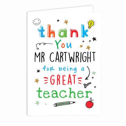Personalised Thank You Teacher Card - image 2