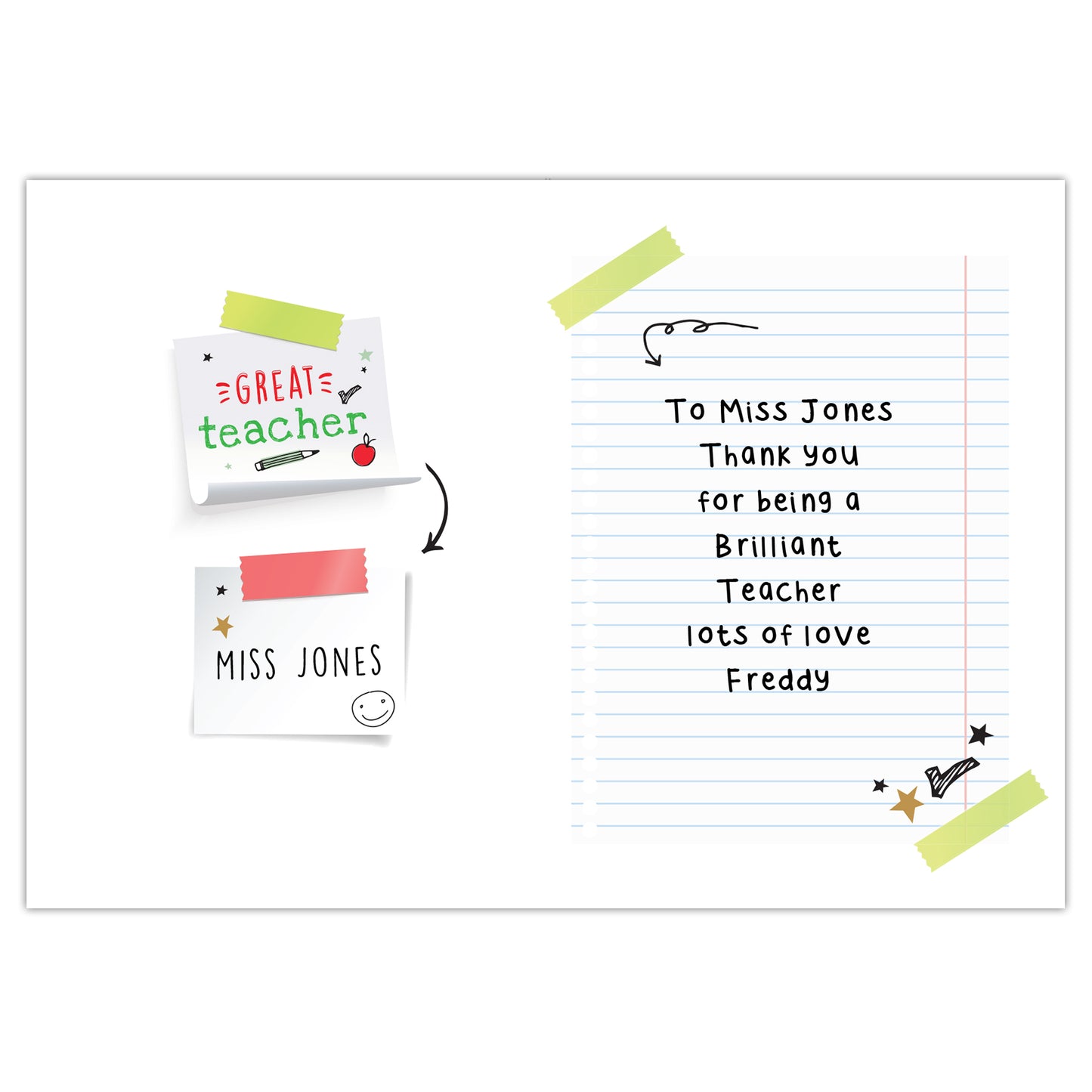 Personalised Thank You Teacher Card - image 3