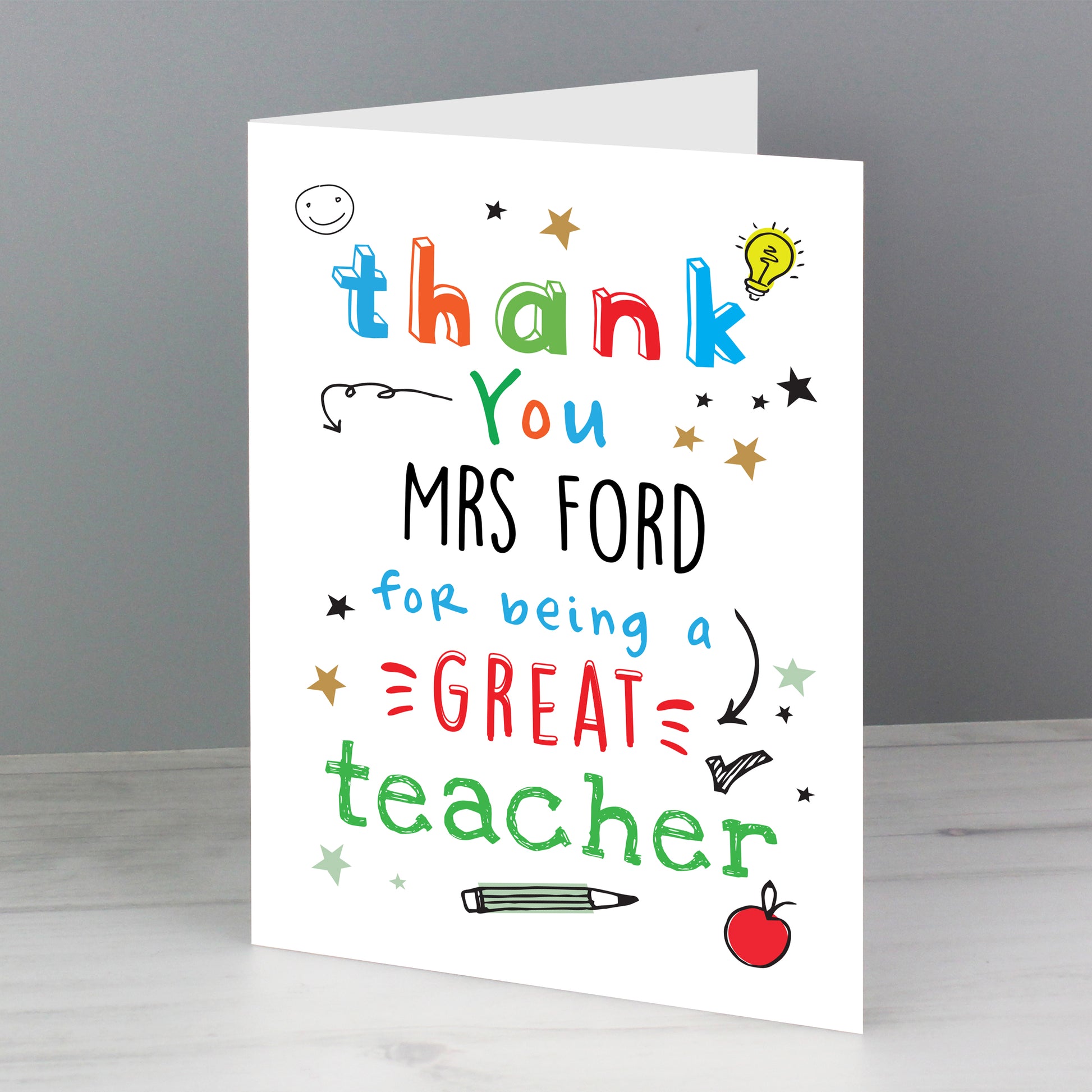 Personalised Thank You Teacher Card - image 4