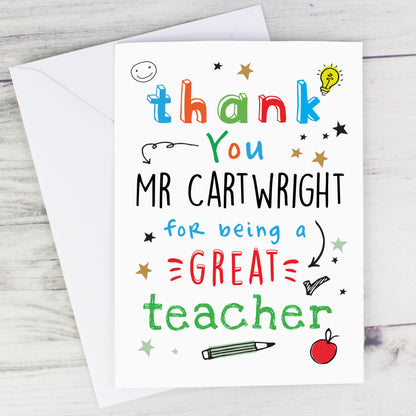 Personalised Thank You Teacher Card - image 5