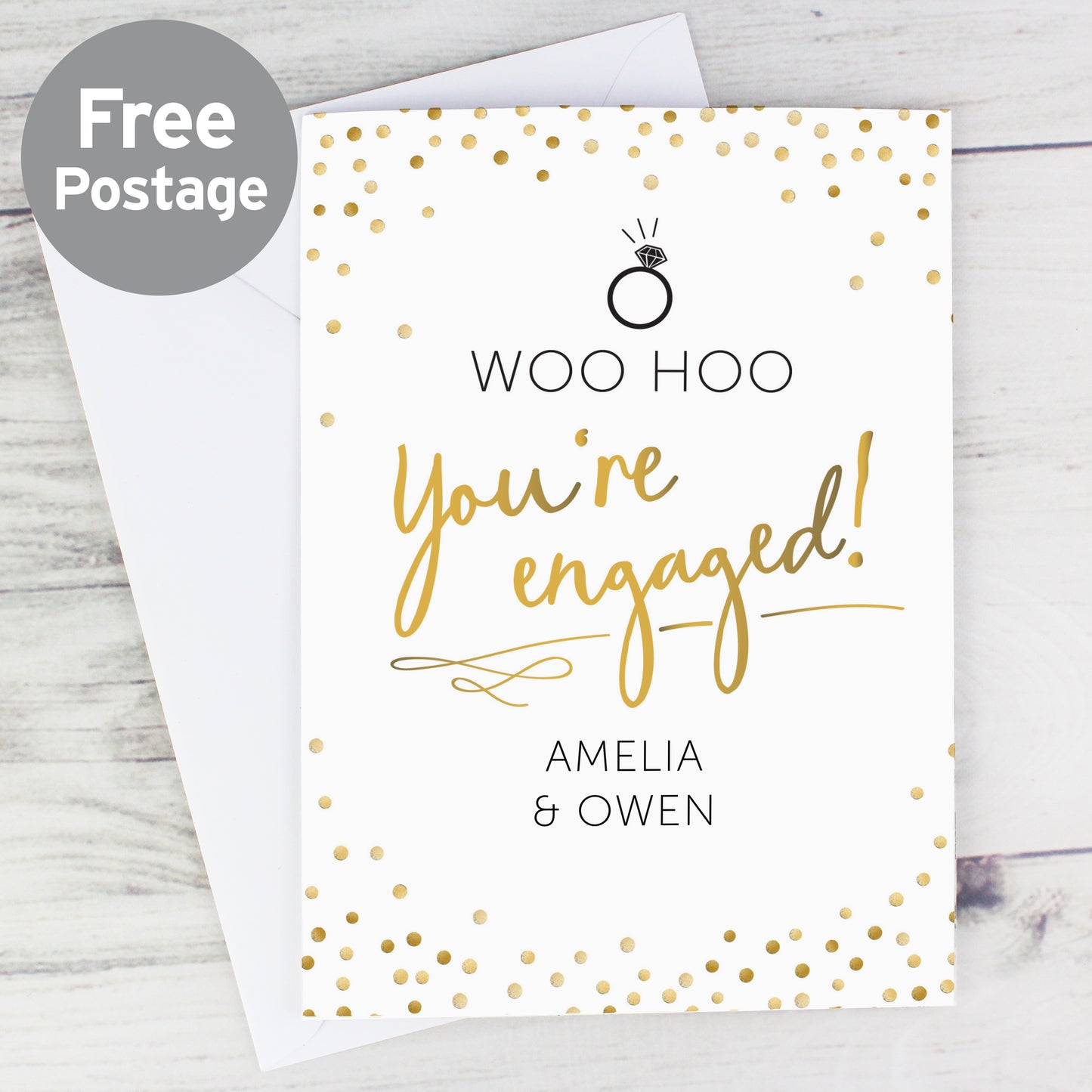 Personalised Engagement Card from Heartfelt Gifts
