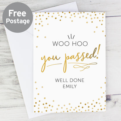 Personalised You Passed! Card from Heartfelt Gifts