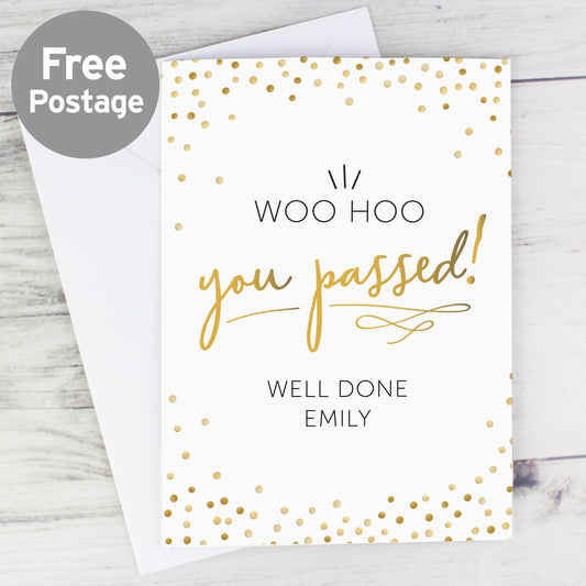 Personalised You Passed! Card from Heartfelt Gifts