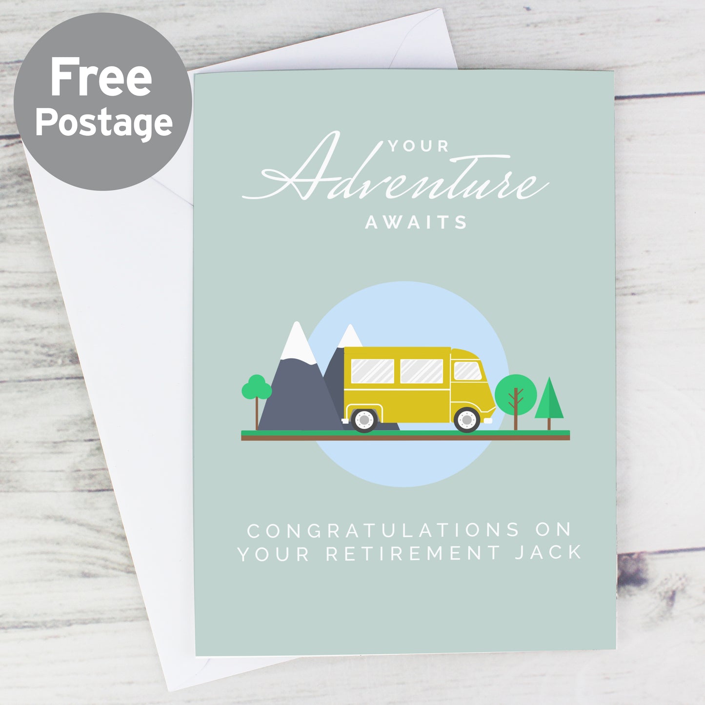 Personalised Leaving Retirement Adventure Card from Heartfelt Gifts