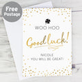 Personalised Good Luck Card from Heartfelt Gifts