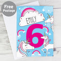 Personalised Unicorn Birthday Card from Heartfelt Gifts