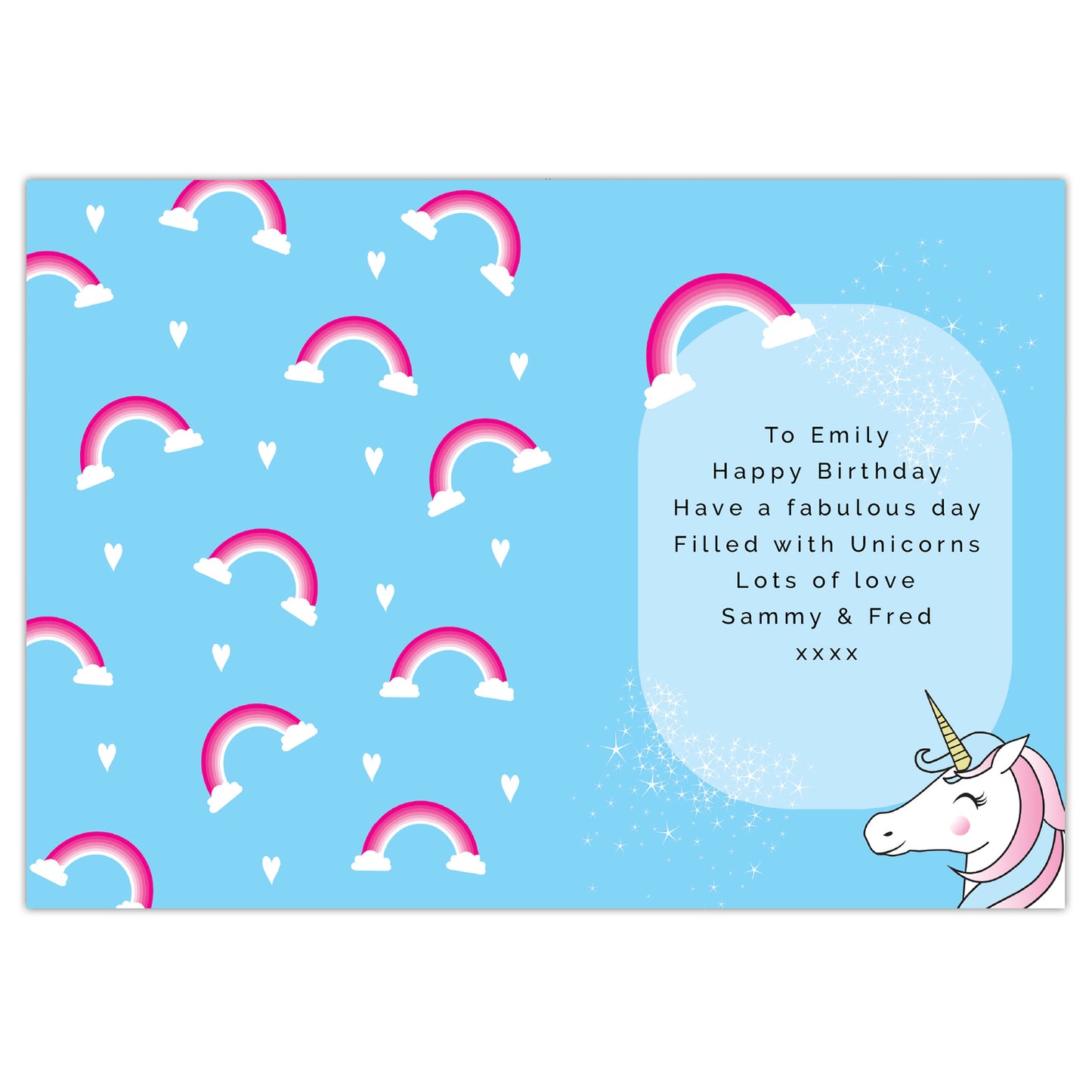 Personalised Unicorn Birthday Card - image 3