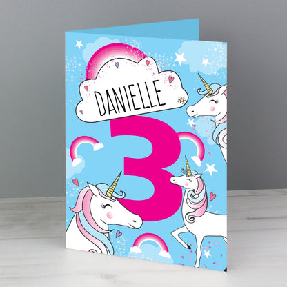 Personalised Unicorn Birthday Card - image 4