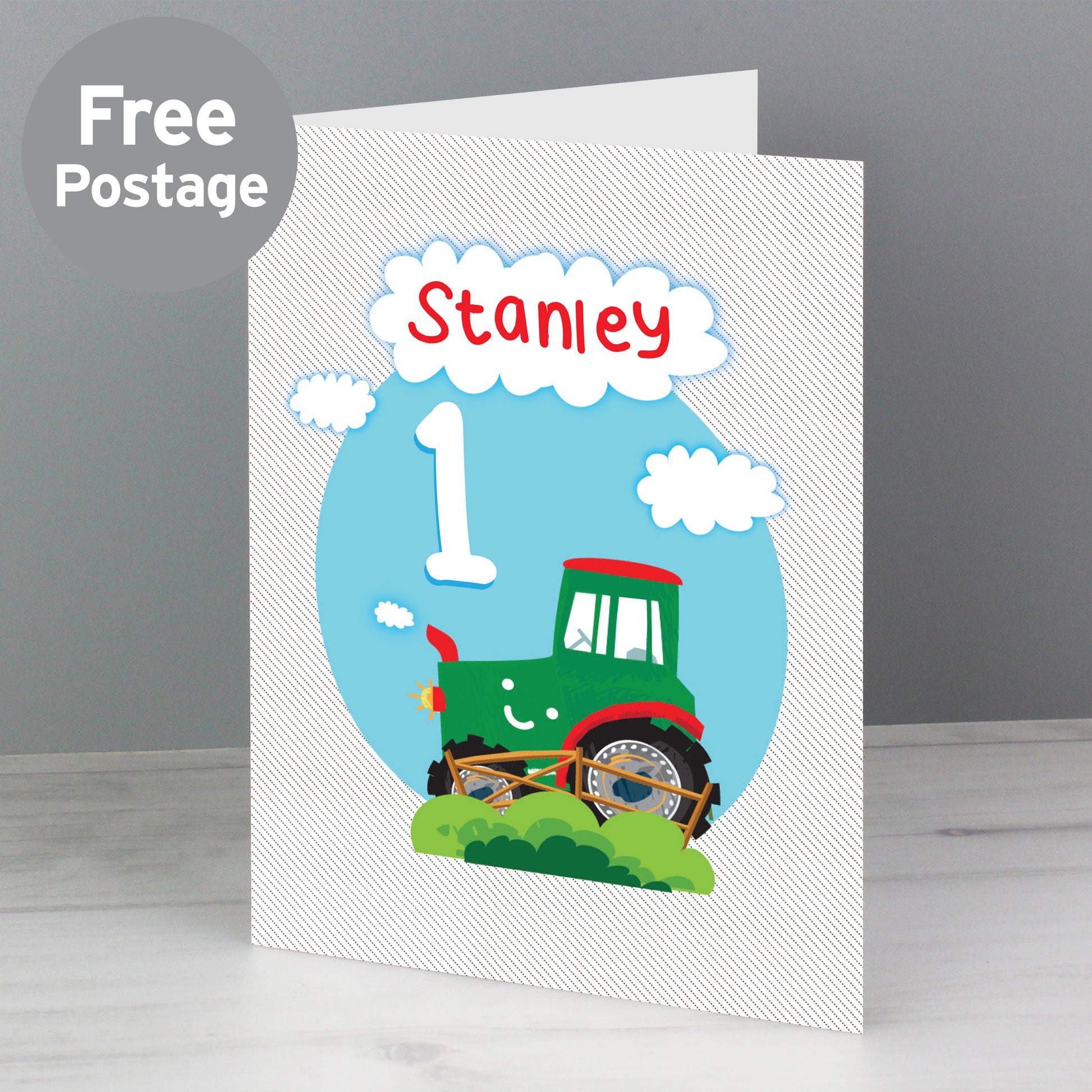 Personalised Tractor Birthday Card from Heartfelt Gifts