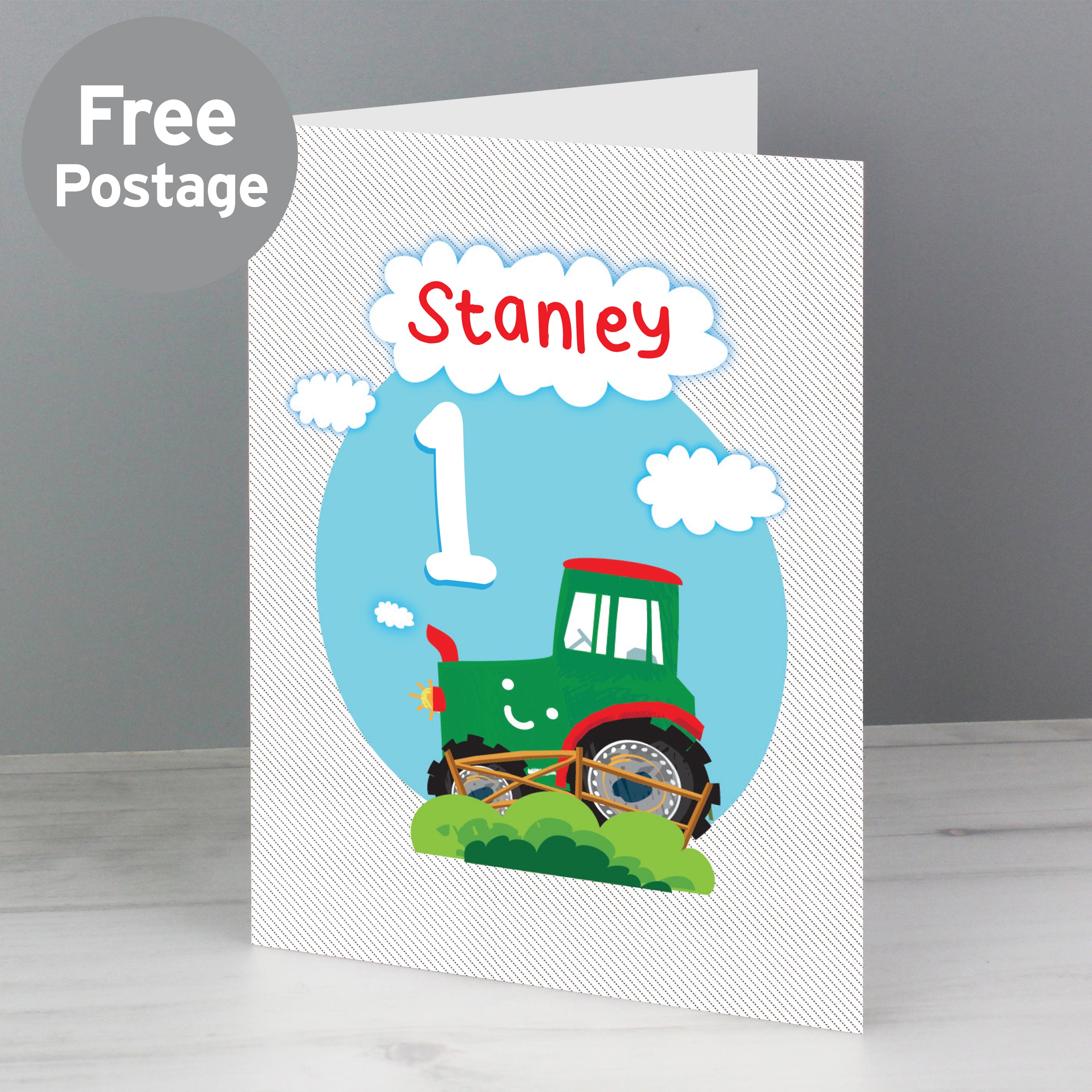Personalised Tractor Birthday Card from Heartfelt Gifts