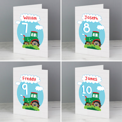 Personalised Tractor Birthday Card - image 5