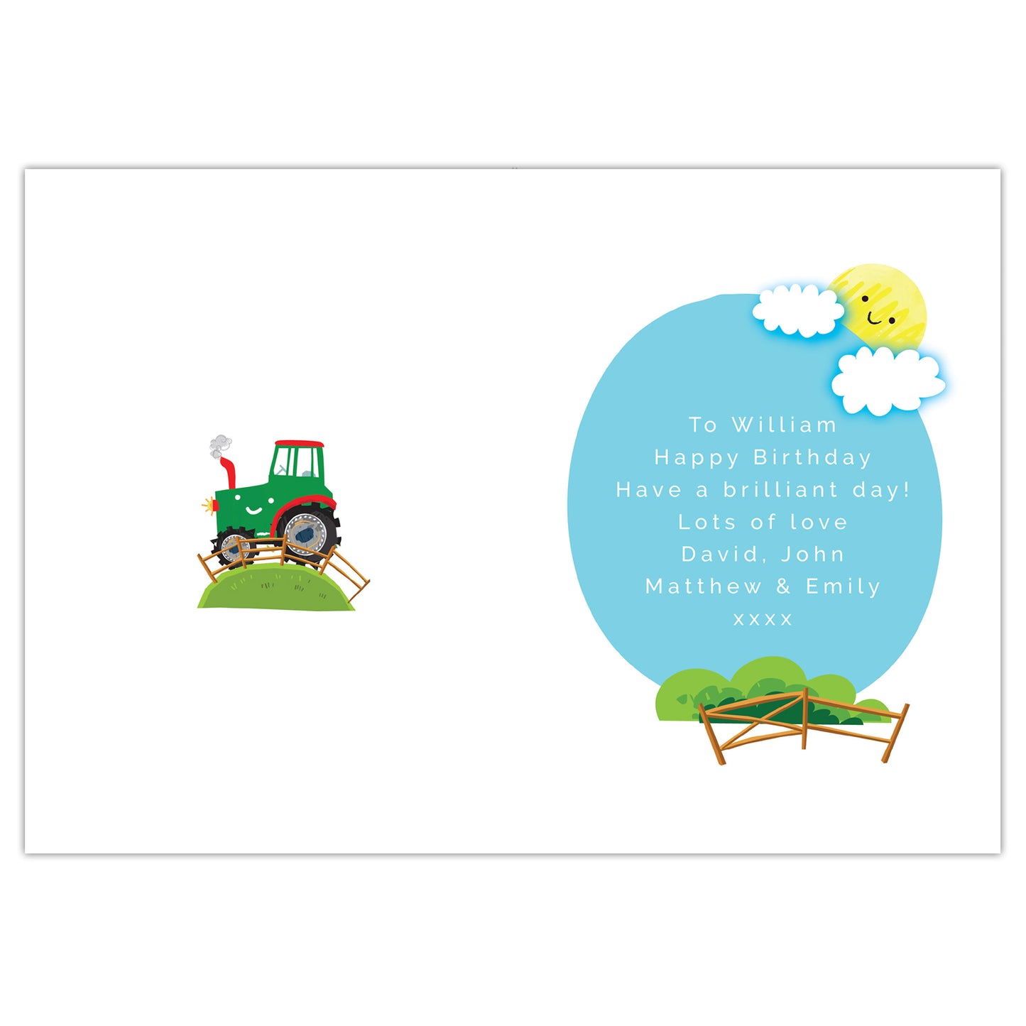 Personalised Tractor Birthday Card - image 6
