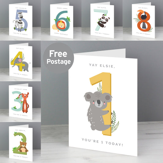 Personalised Animal Birthday Card from Heartfelt Gifts