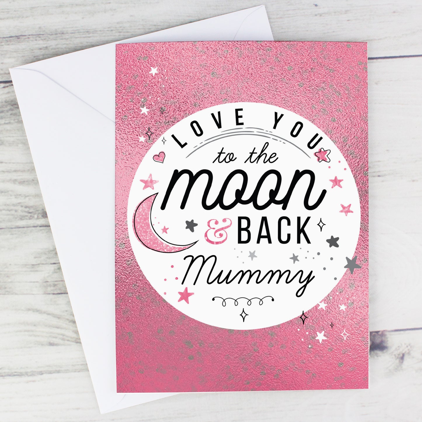 Personalised To The Moon & Back Pink Card - image 5