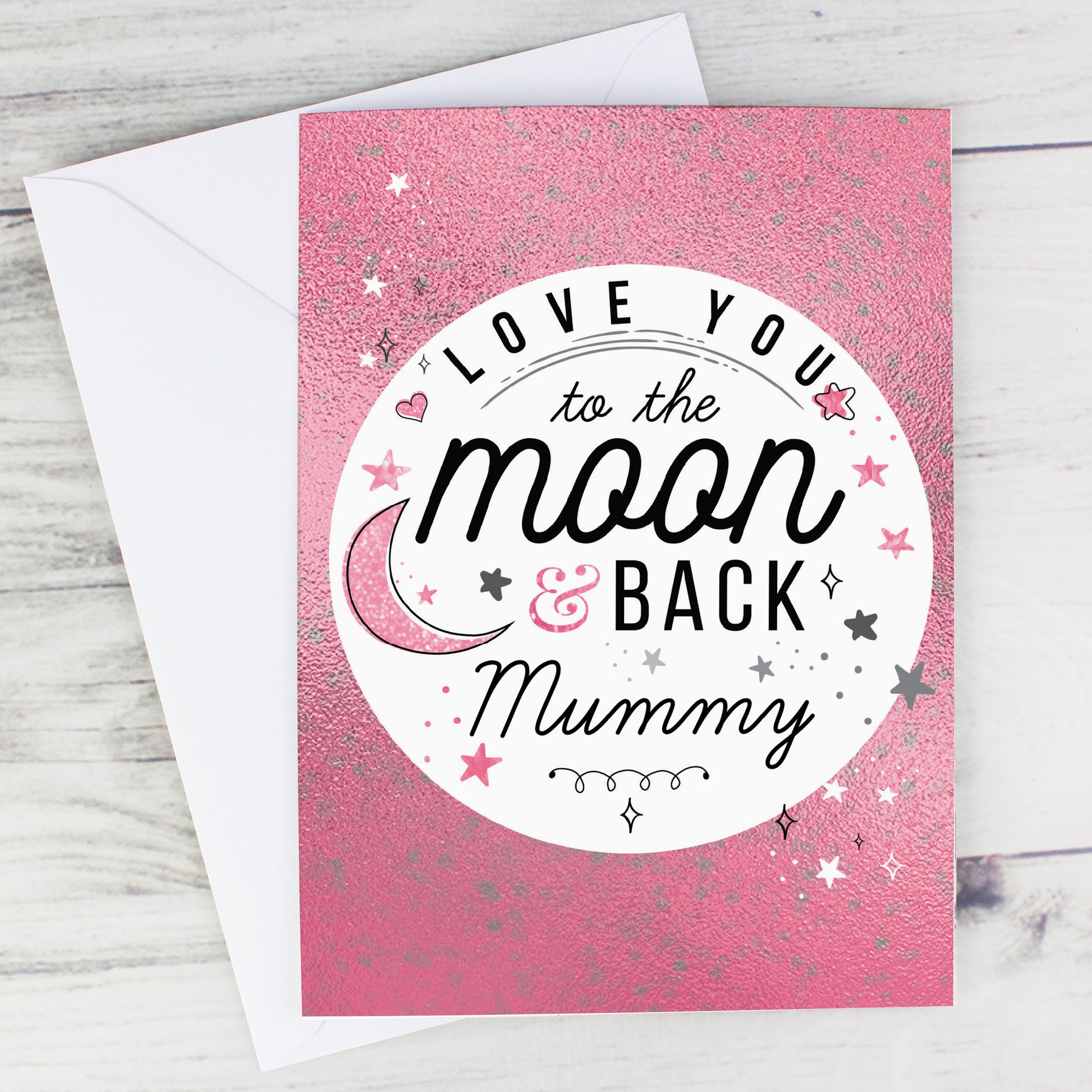 Personalised To The Moon & Back Pink Card - image 5