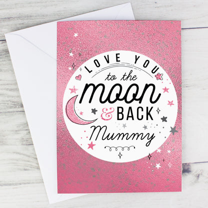 Personalised To The Moon & Back Pink Card - image 5