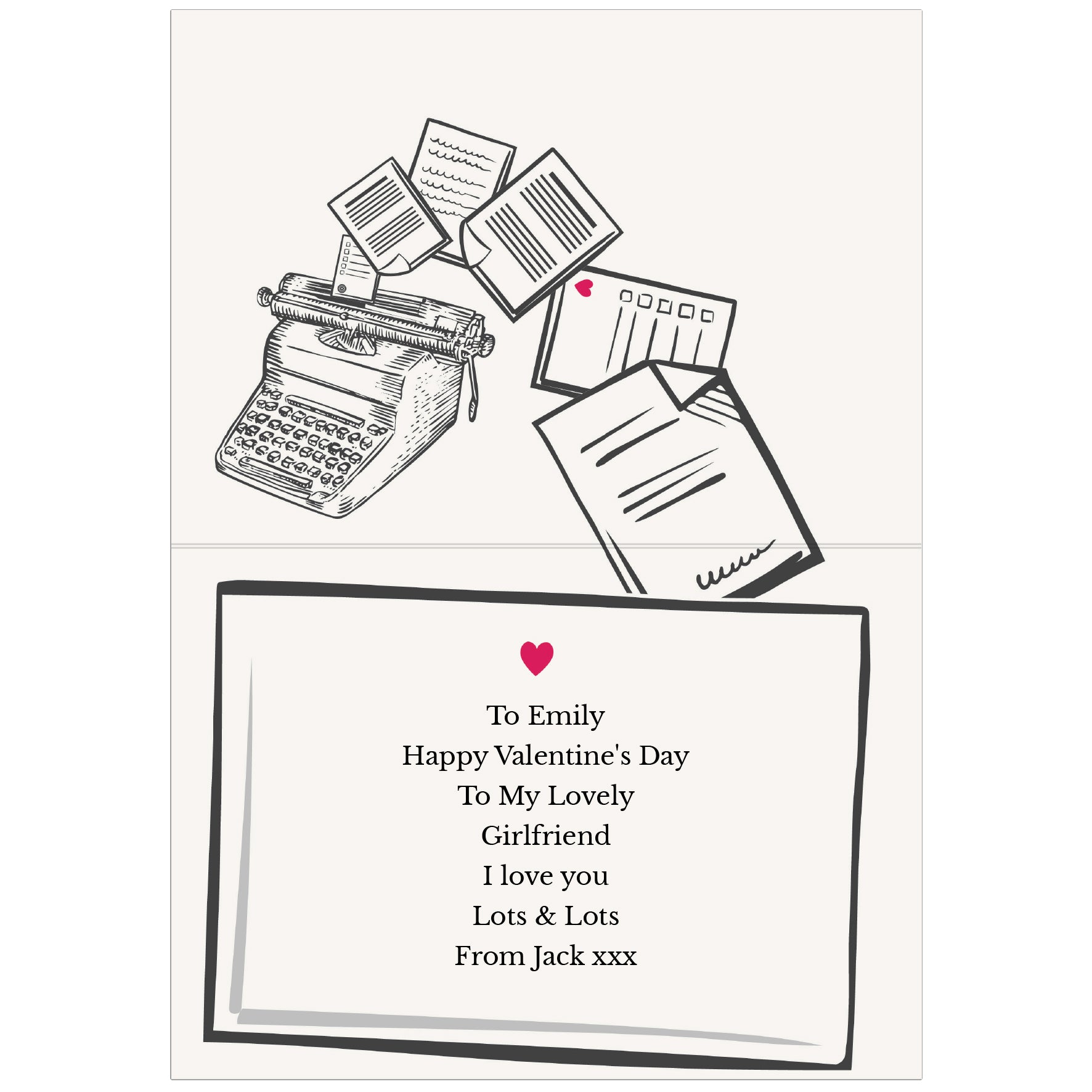 Personalised Just My Type Valentines Card - image 3