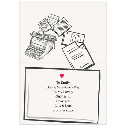 Personalised Just My Type Valentines Card - image 3
