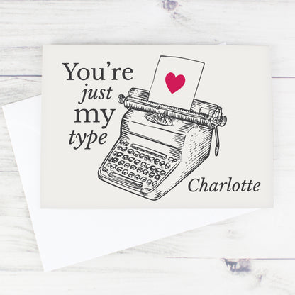 Personalised Just My Type Valentines Card - image 4