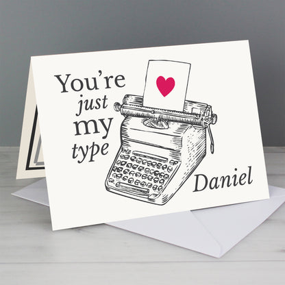 Personalised Just My Type Valentines Card - image 5
