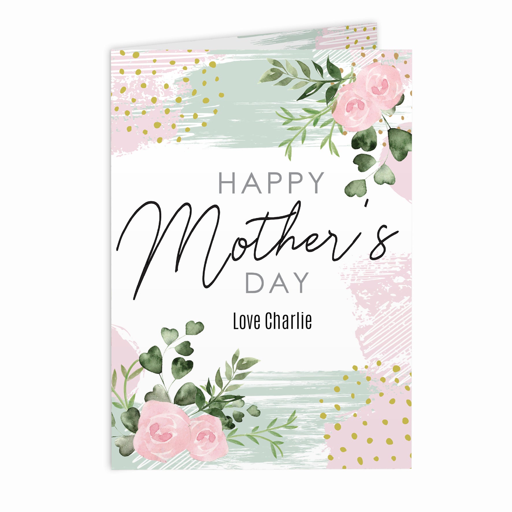Personalised Happy Mothers Day Abstract Rose Card - image 2