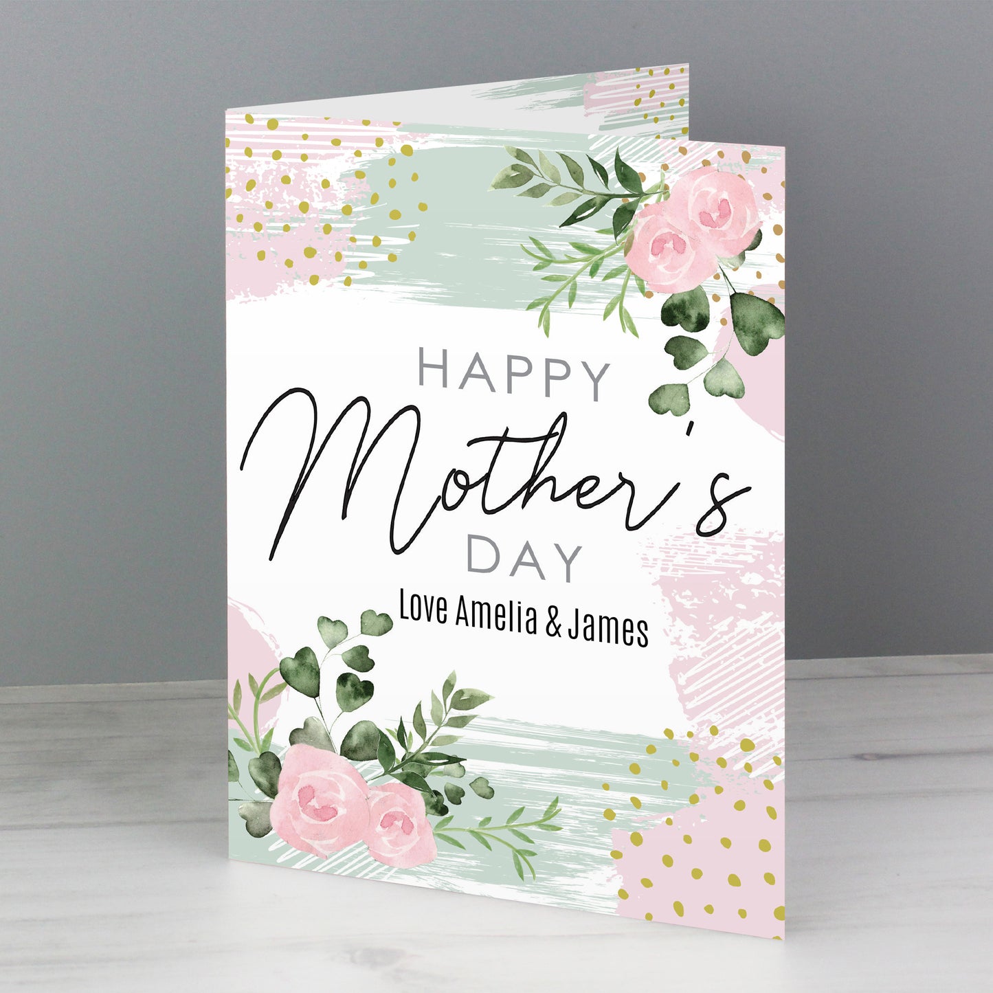 Personalised Happy Mothers Day Abstract Rose Card - image 3