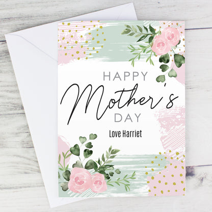 Personalised Happy Mothers Day Abstract Rose Card - image 5