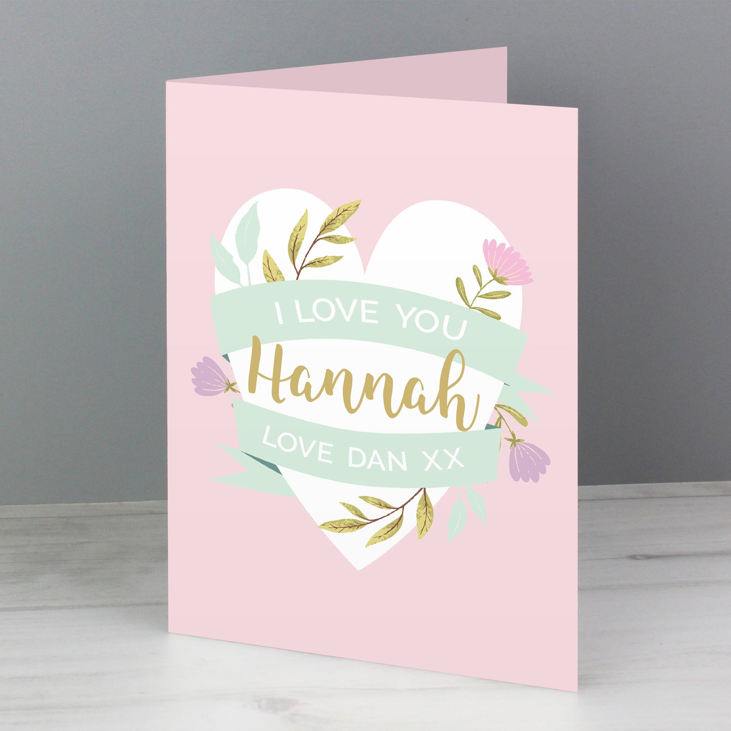 Personalised Floral Heart Card - image 4