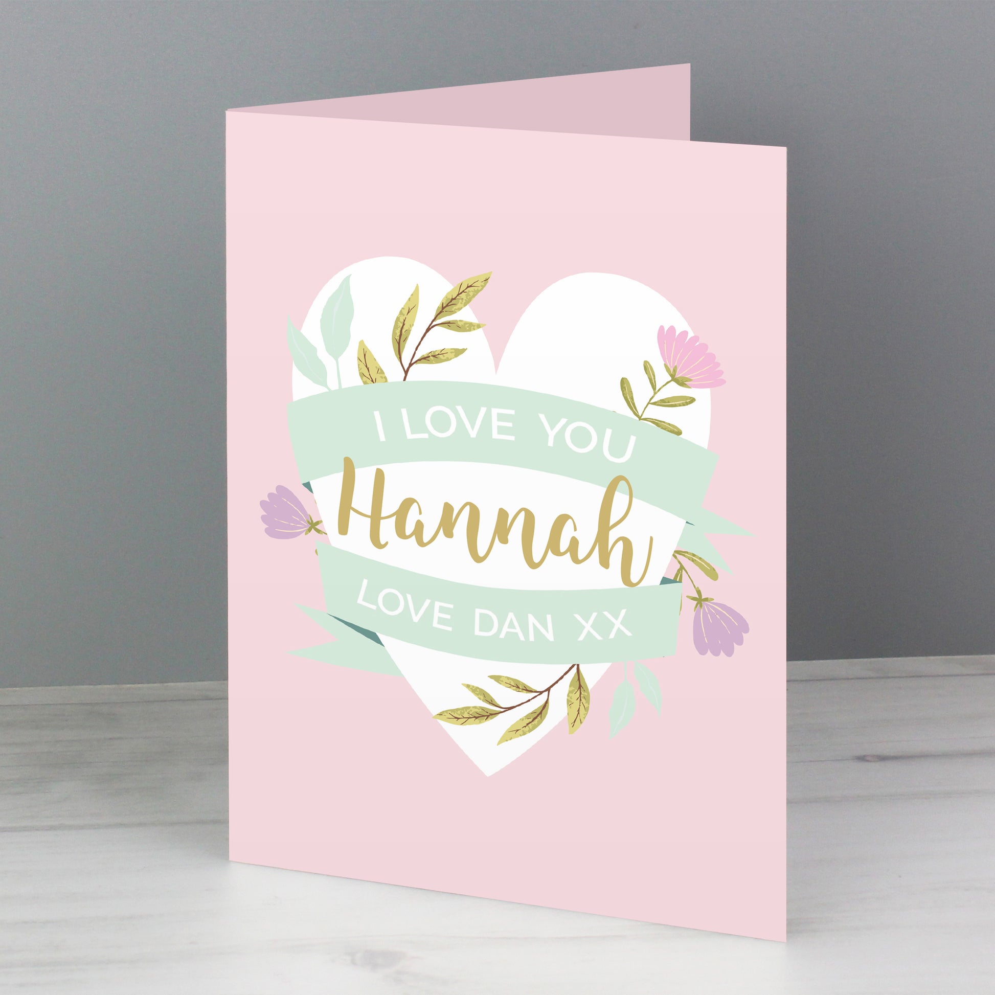 Personalised Floral Heart Card - image 4