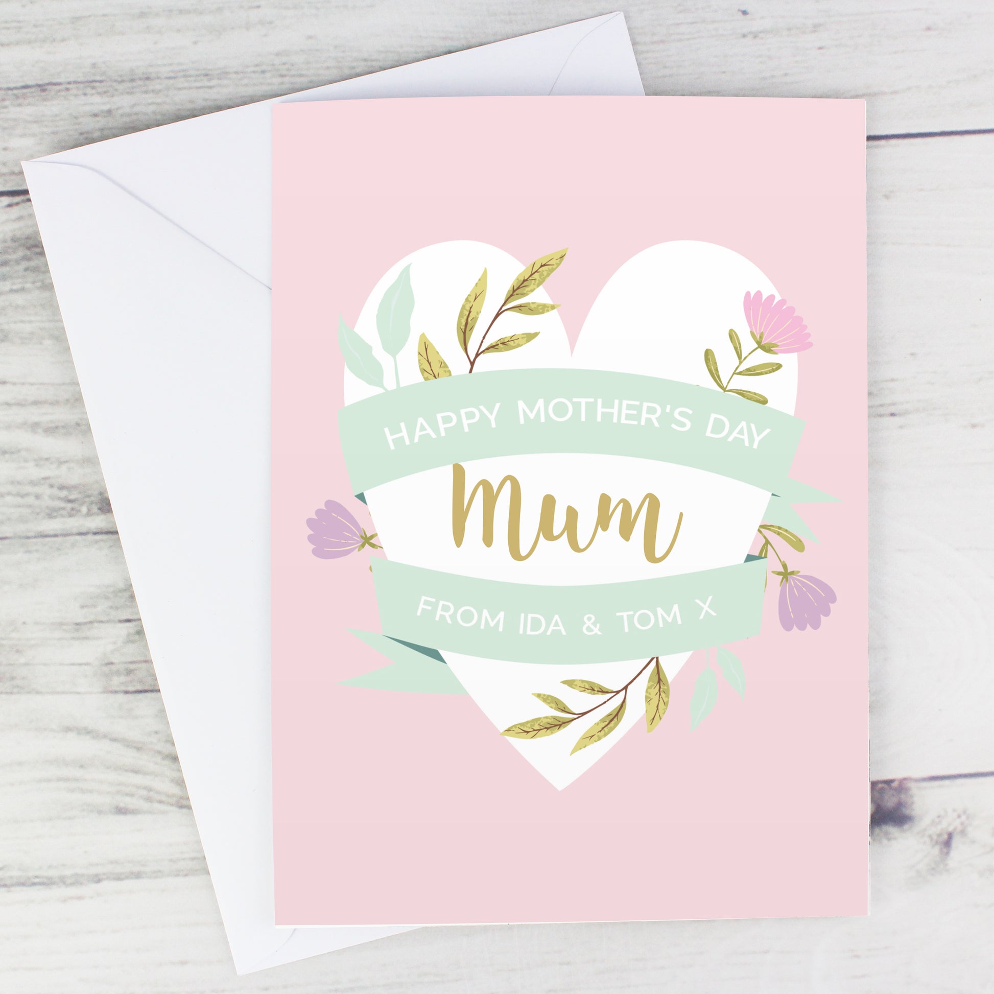 Personalised Floral Heart Card - image 5