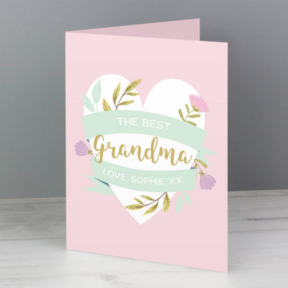 Personalised Floral Heart Card - image 6