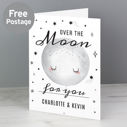 Personalised Over The Moon Card from Heartfelt Gifts