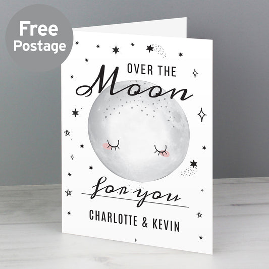 Personalised Over The Moon Card from Heartfelt Gifts